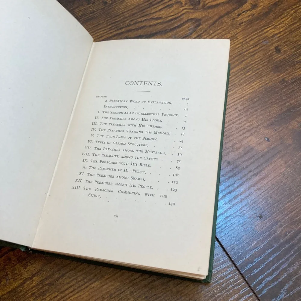 1892 The Divine Art of Preaching Arthur T Pierson Antique Religious Hardcover
